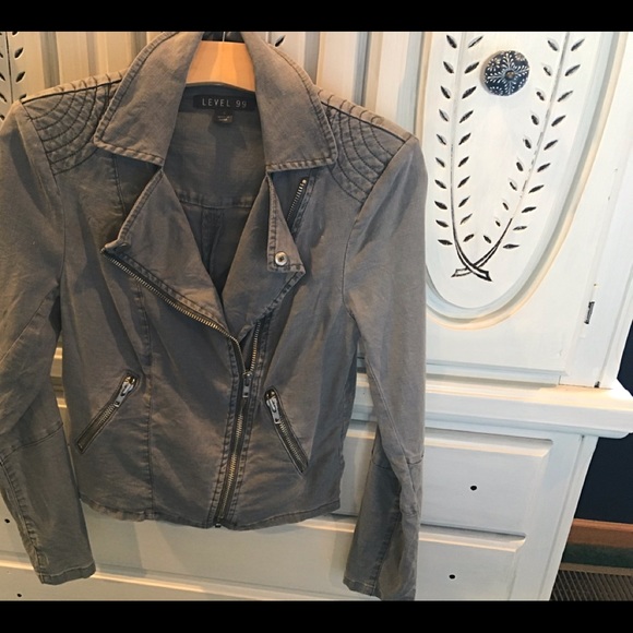 Level 99 | Jackets & Coats | Level 99 Grey Evereve Moto Jacket | Poshmark
